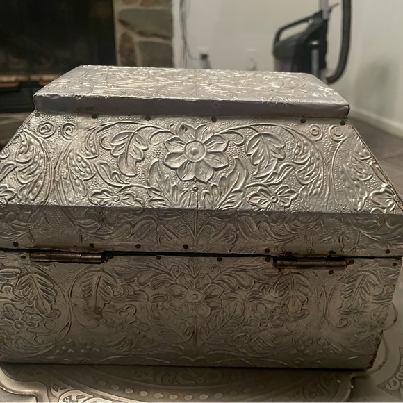 Ornate Silver Decorative Box - Picture 3 of 5